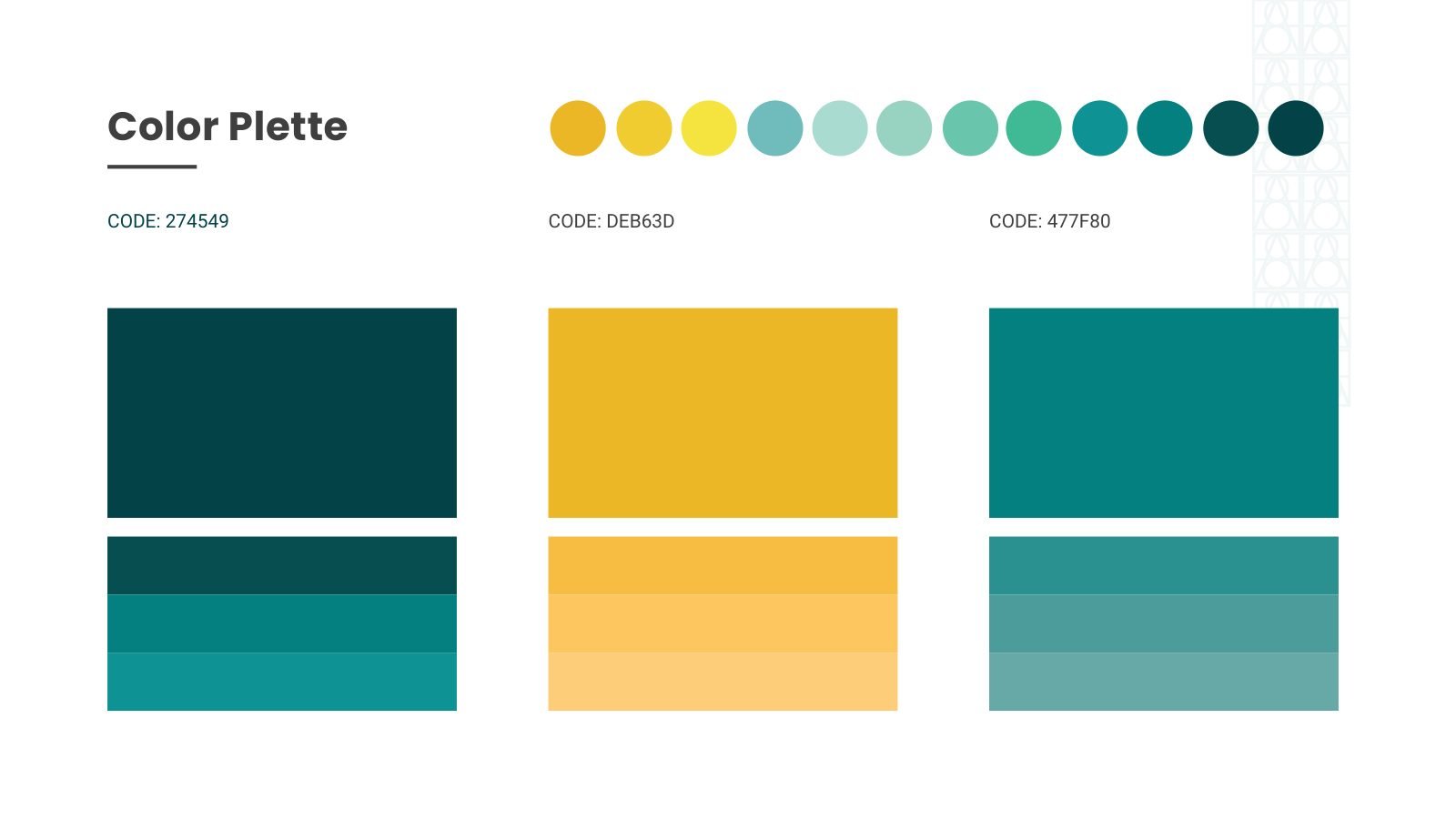 Bone Art Clinic deep-teal and gold colour palette