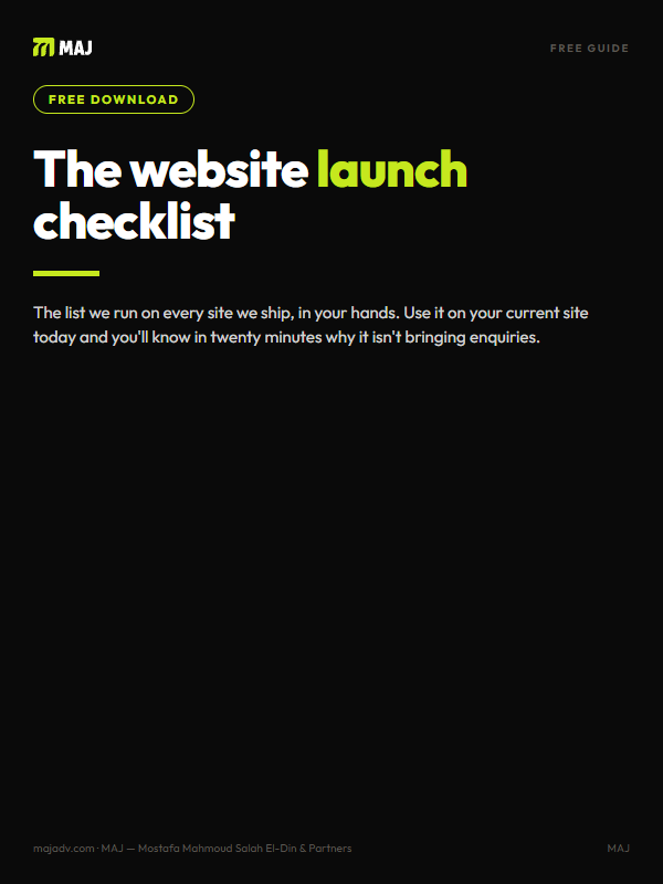 The website launch checklist: 40 checks before you go live. EN cover artwork
